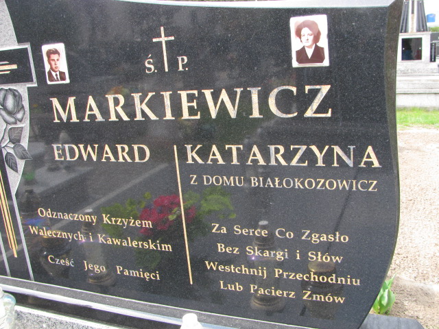 Edward Markiewicz 1925 Bielsk Podlaski - Grobonet - Wyszukiwarka osób pochowanych